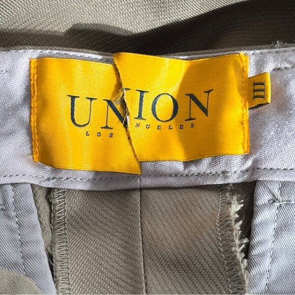 NEW Union Los Angeles khaki beige flat front pants - Picture 8 of 8